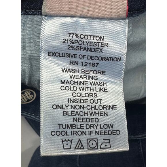 Laurie Felt Women's Daisy Denim Frayed Hem Flare Blue Jeans - Size 6 (28x33) - Picture 8 of 8